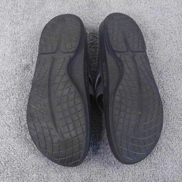 OOFOS Sandals Mens 12 Ooriginal Sport Recovery Slide Thong Grey Black Comfort - Picture 7 of 10